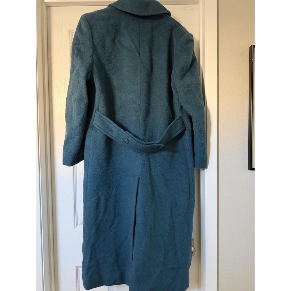 Vintage Pendleton Wool Coat Womens 8 Blue Teal Long Coat USA Virgin Wool - Picture 3 of 9